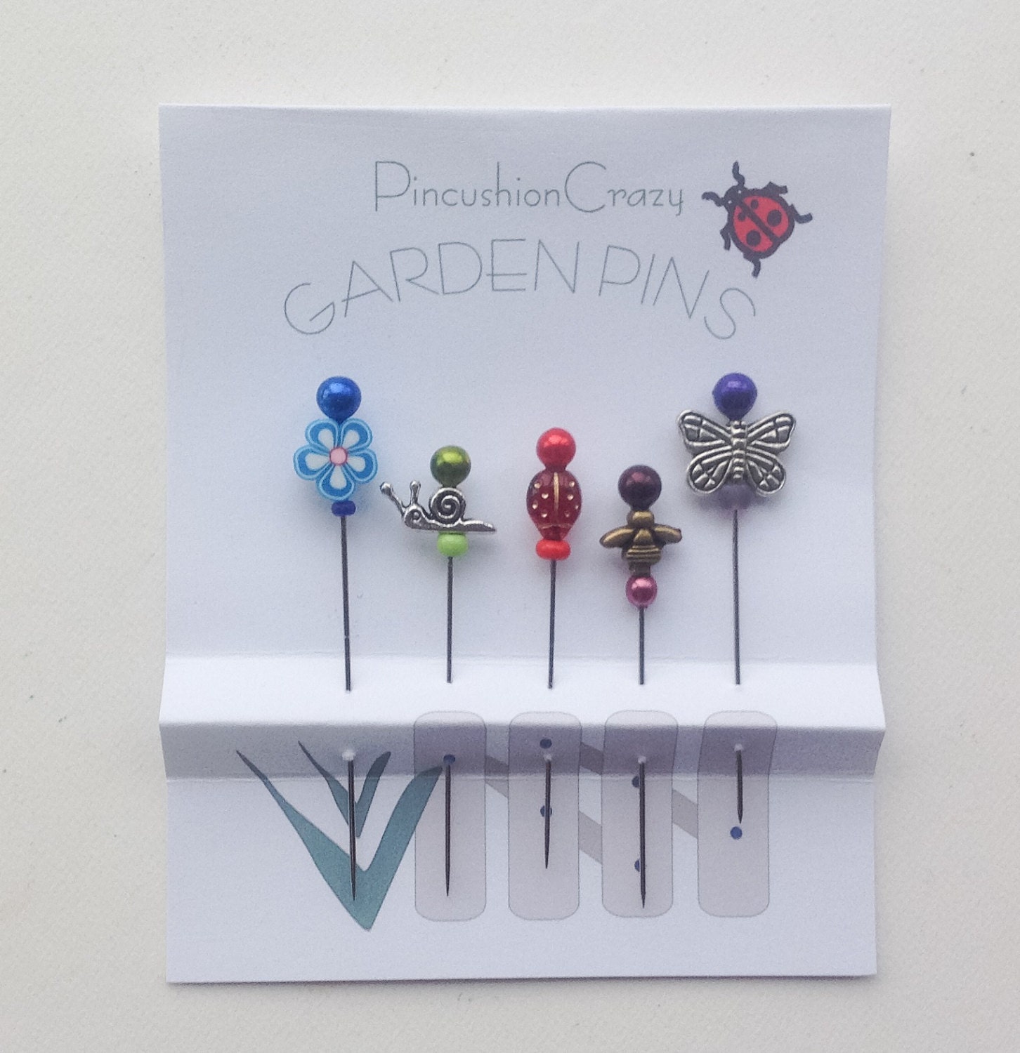 Garden Pins Sewing Accessory Gift for Quilter Beaded