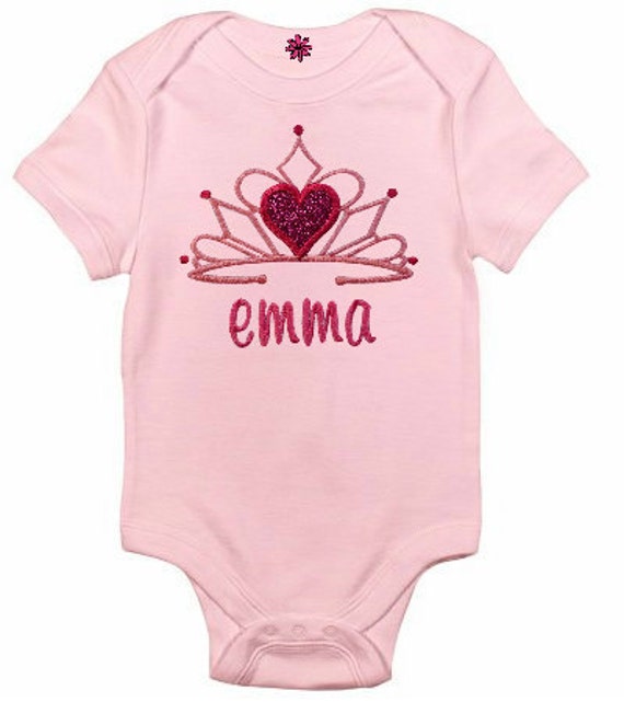 Personalized Baby Girl Onesie Bodysuit With By Funnygirldesigns