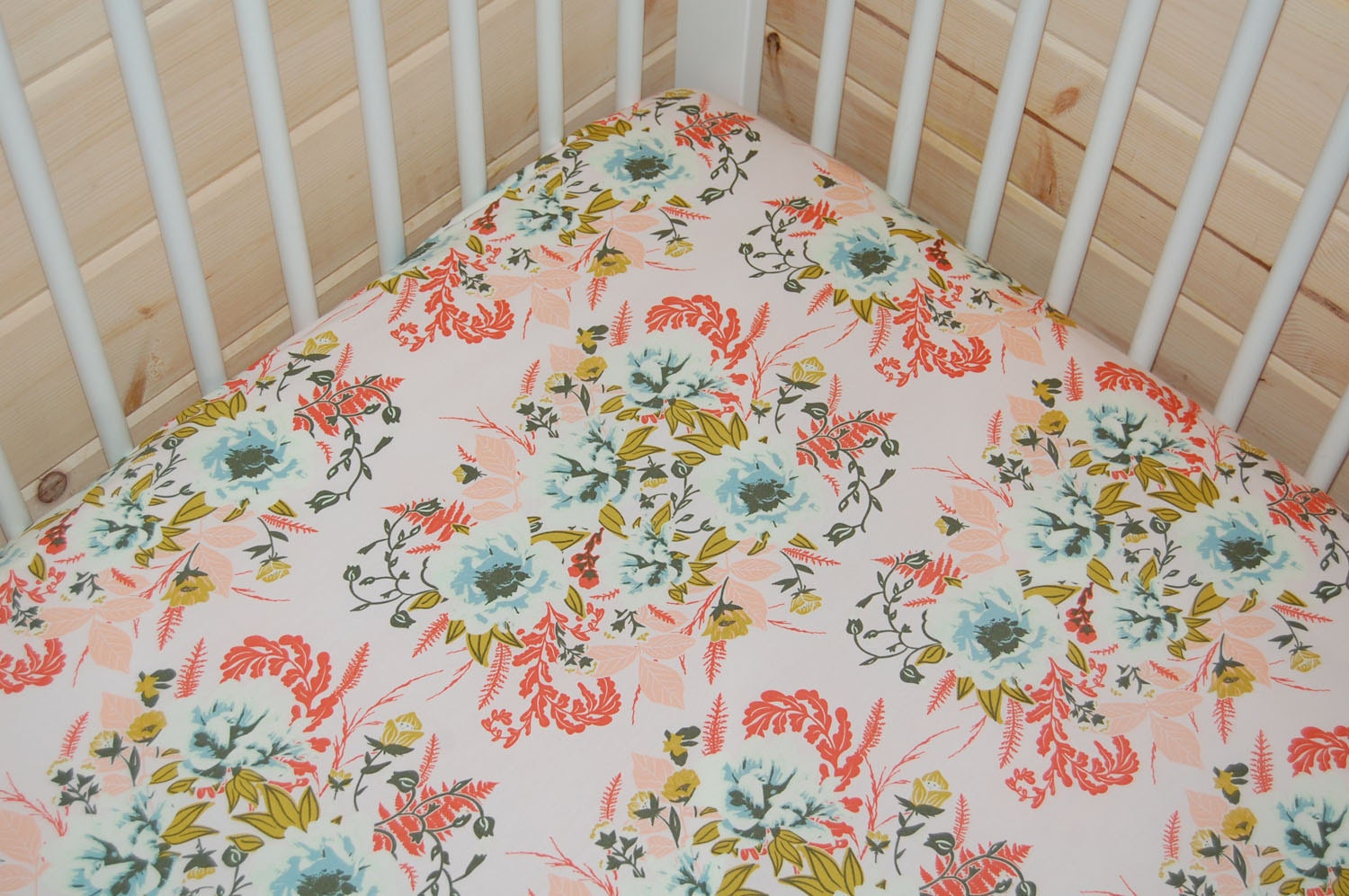 baby girl bedding-floral crib sheet pink baby bedding fitted