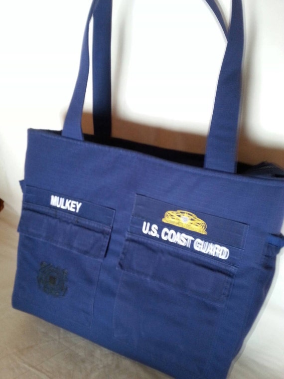Handmade Coast Guard diaper bag made from by bythebayoriginals