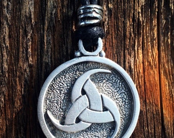 Viking Triple Horn of Odin Pewter Pendant