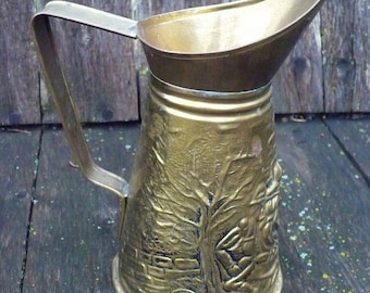 Small brass-toned pitcher - Made in England
