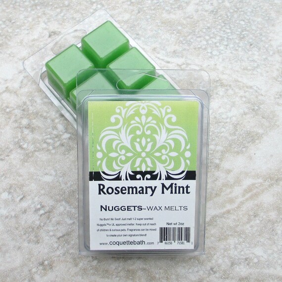 Rosemary Mint scented wax melts Strong paraffin by CoquetteBath