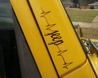 Jeep Decal Heartbeat Vinyl Sticker (2)