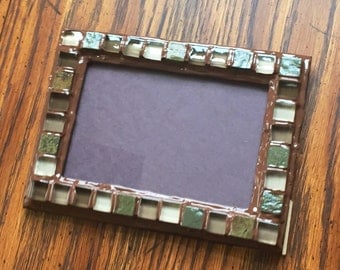 Brown Tumbled Stone Picture Frame (holds a 4 x 6 photograph)