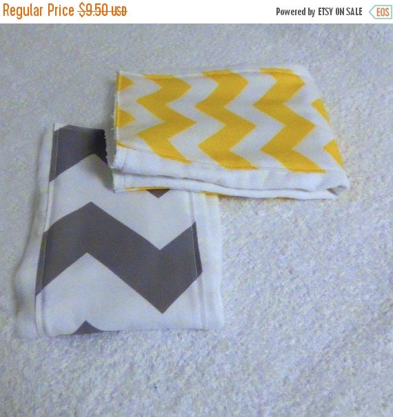 SALE Chevron Burp Cloths set of 2 Your Choice