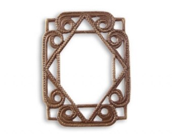 Etruscan Layering Window, Vintaj Natural Brass Designer Series, F028