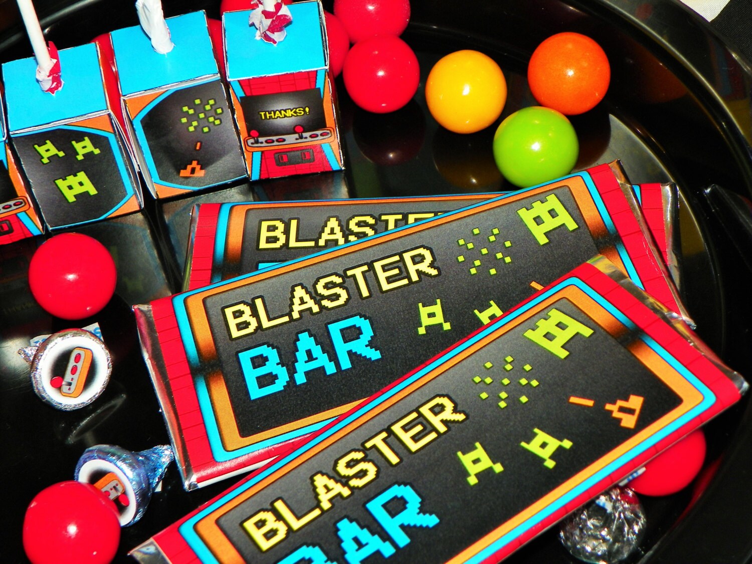 Video Game Party Candy Bar Labels. Candy Bar Arcade Theme