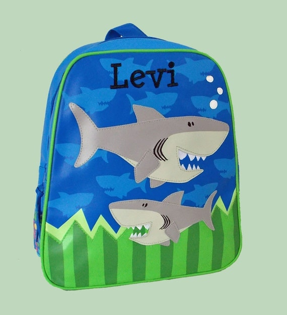 Personalized Stephen Joseph GoGo Backpack SHARK Themed Bag-Monogramming Included