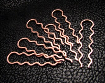 Wavy Hair Pins, bobby pins, hair pick, hair care, hair accessories, 2 inches long 4 pins