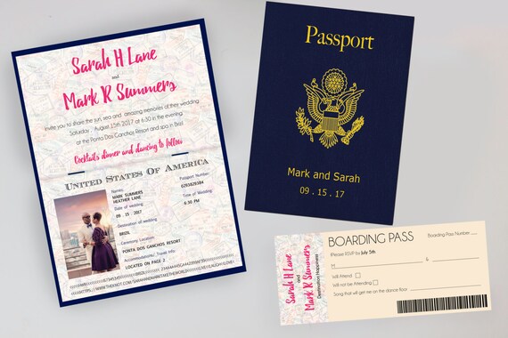 Passport Themed Invitations 7