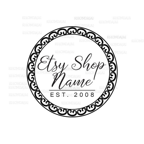 Business Logo Black and White Logo Shop Logo Etsy