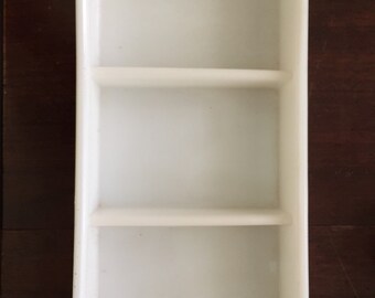 Beautiful but Kinda Creepy Milk Glass Dental Tray-American Cabinet Company