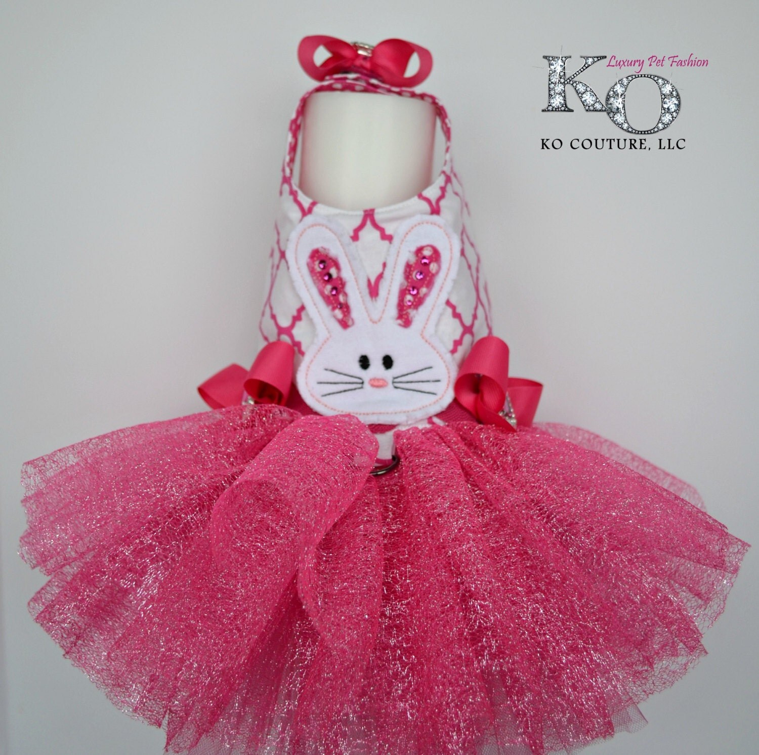 Dog Dress Easter Bunny Tutu Harness Dress Easter Dog Dress