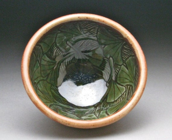 Ceramic Stoneware Ginkgo Leaf Bowl