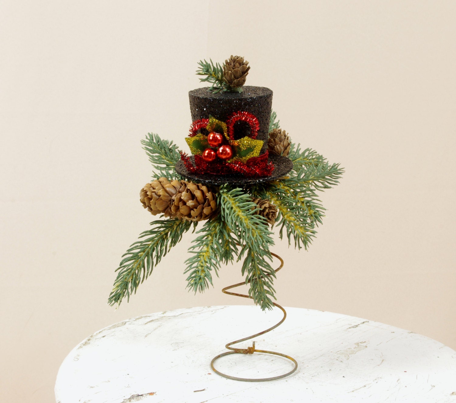 top hat christmas decor black top hat tree topper holiday top hat christmas decor black top hat tree topper holiday