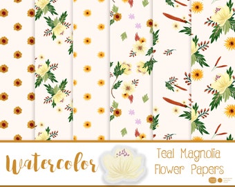 Magnolia clipart | Etsy