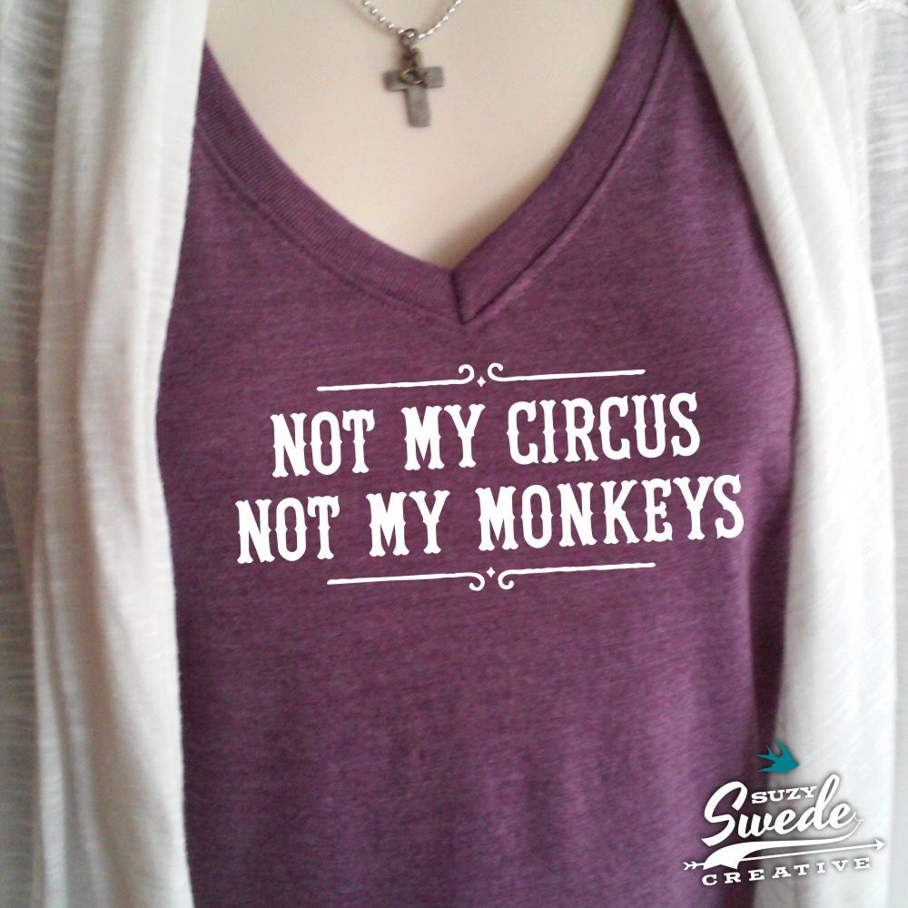 Not My Circus Not My Monkeys Ladies' Triblend V-Neck