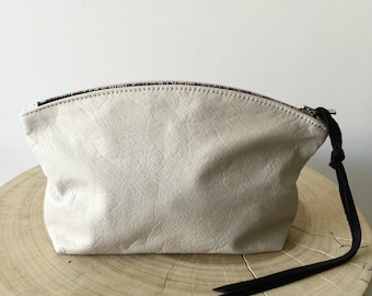 MINI 17 LADY BAG IN WHITE MIX BLACK SNAKESKIN PATTERN LAMBSKIN