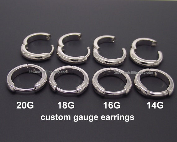 12G 14G 16G 18G Men s Earrings Custom Gauged Medium Hoop 12g-14g-16g-18g-men-s-earrings-custom-gauged-medium-hoop
