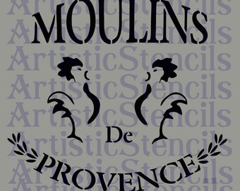 STENCIL French Moulins de Provence 10x9