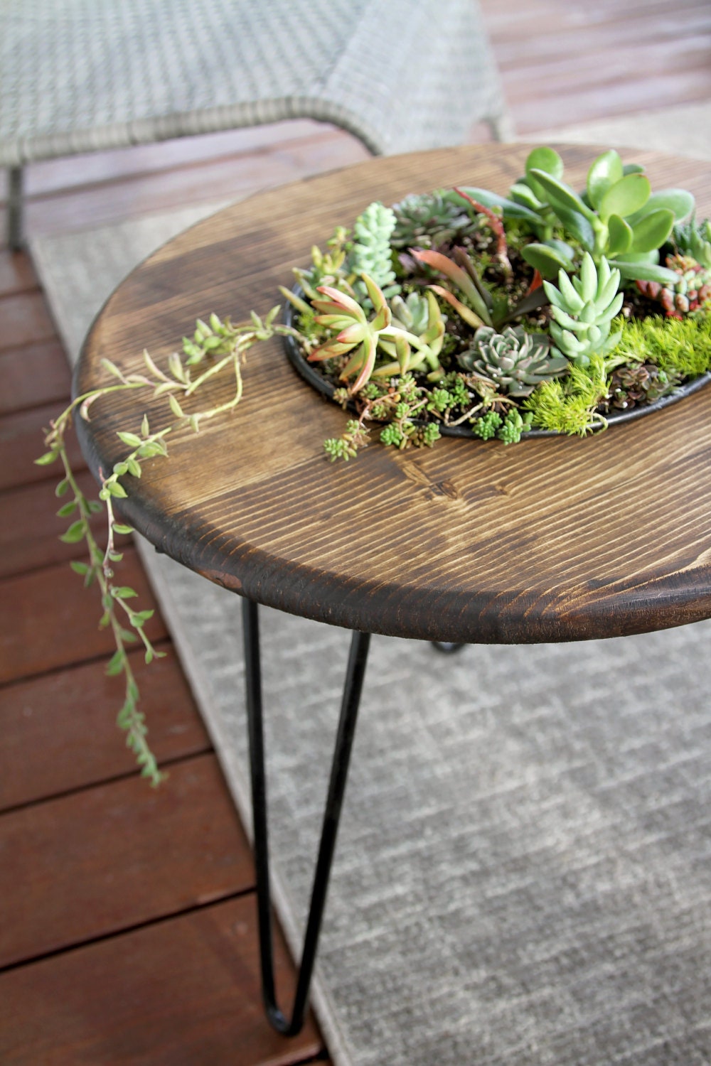 Succulent Side Table Planter // Handmade with Planter Insert