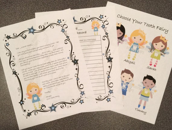 tooth fairy letter template swallowed teeth