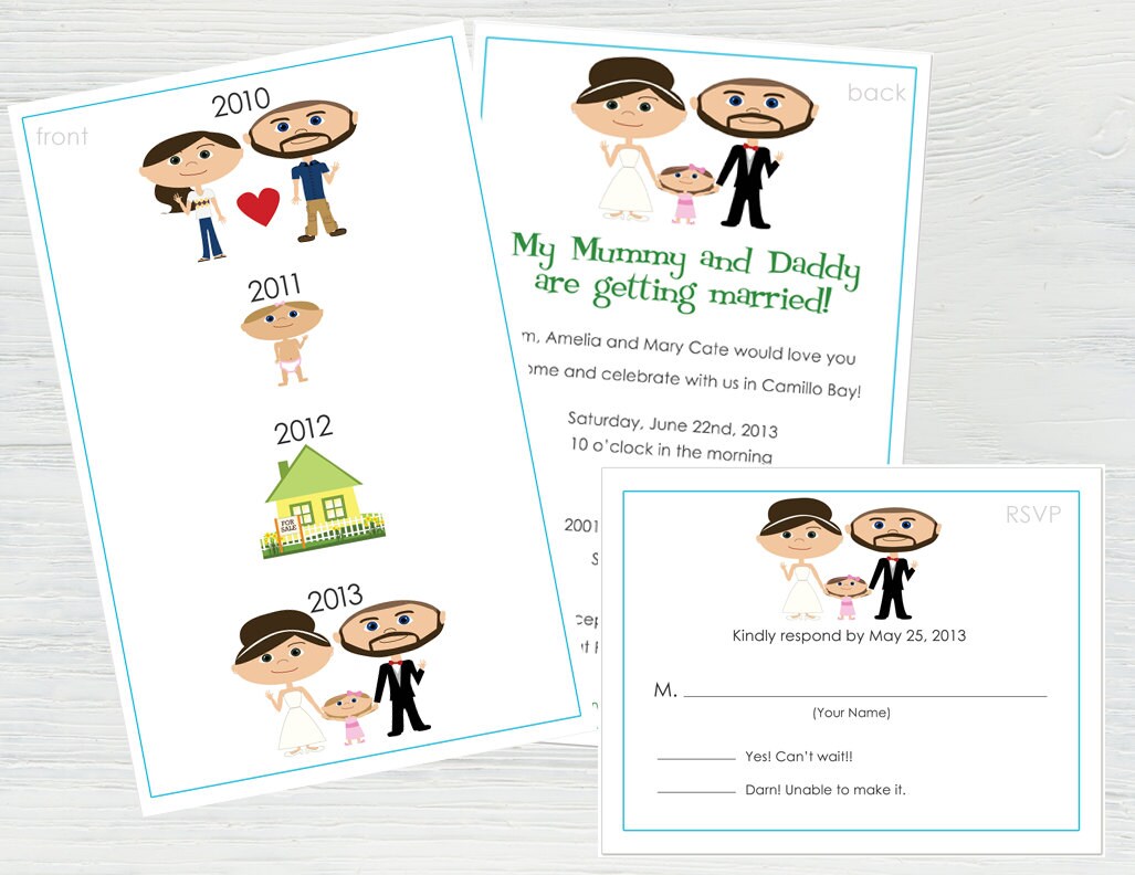 Indian Wedding Invitation Set Featuring You And Your Groom Wedding Story Invitation Set Featuring You And Your Groom As Cartoons Timeline The Of Us Our Begins Here Funny