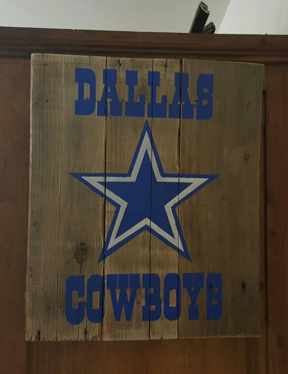 Dallas Cowboys rustic vintage pallet sign reclaimed wood