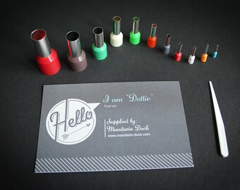 DOTTIE Tool Set for Polymer Clay Circle Cutouts by Mandarin Duck (Supplied)