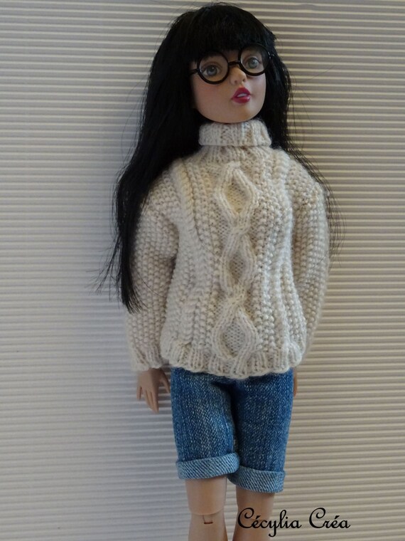 228. French and english knitting pattern PDF - Sweater and hat for Agatha Pri...