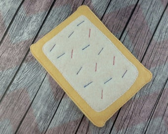 Toaster Tart felt food, toaster pastry, frosted breakfast pastry