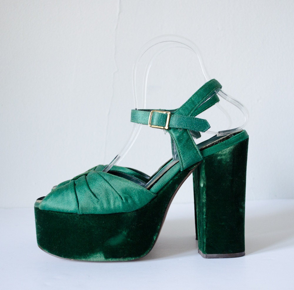 green platform shoes