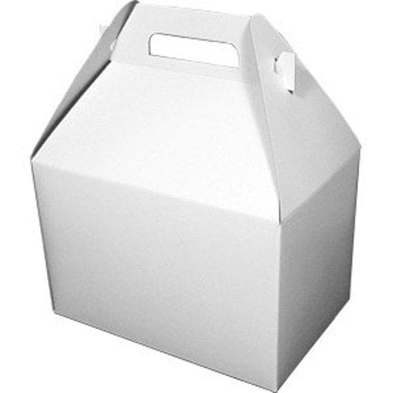 5 Large White Gable Boxes Gable Gift Box Party Favor Box 9