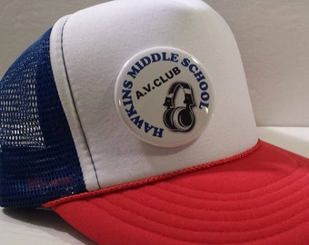 Stranger Things Dustin Hat and Pin- Costume Accessory