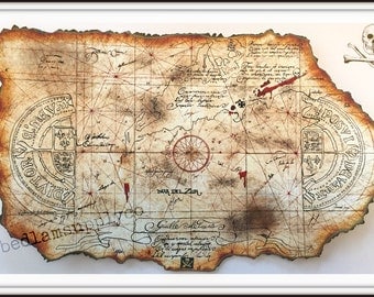 Goonies Treasure Map Print