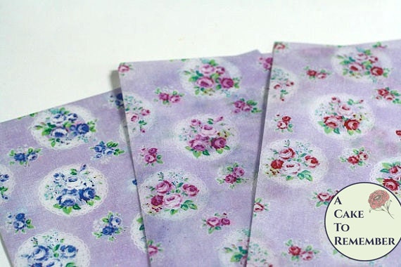Three full sheets of printed wafer paper by ACakeToRemember