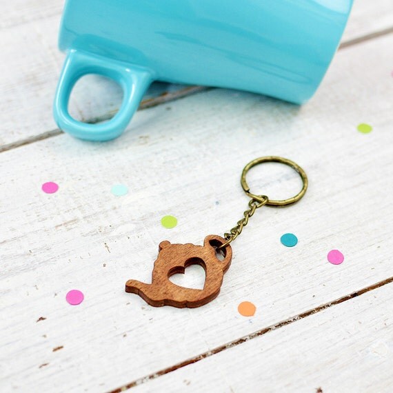 Teapot Keychain Tea Keyring Housewarming Present