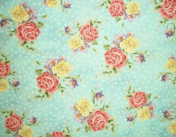 Susan Winget Fabric By The Yard Tea Time Rose Dot