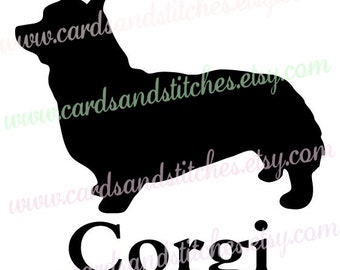 Corgi SVG - Dog Silhouette SVG - Cricut SVG - Digital Cutting File - Silhouette Cut File - Instant Download - Svg, Dxf, Jpg, Eps, Png