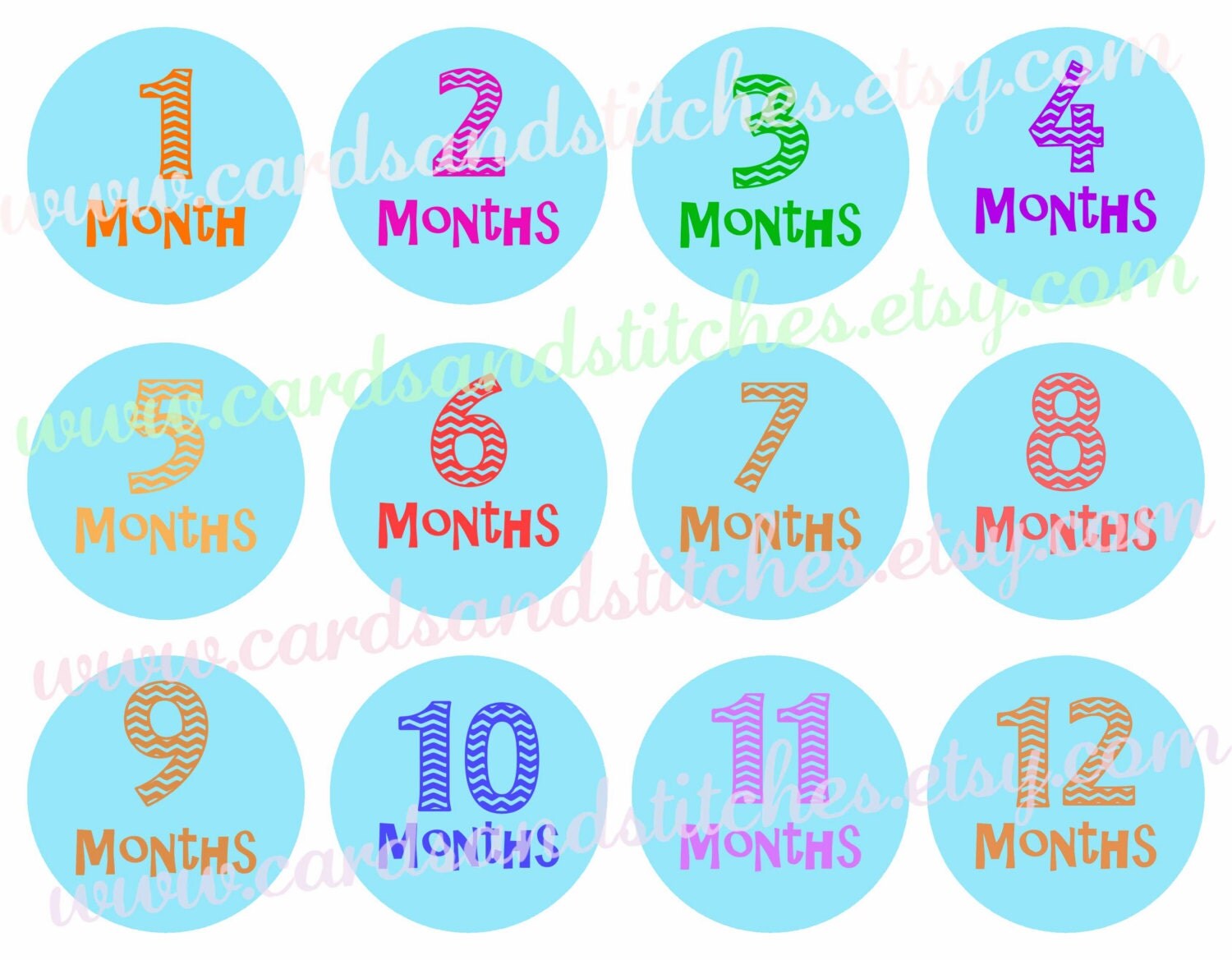 Baby Months SVG Baby Numbers SVG Digital Cutting File