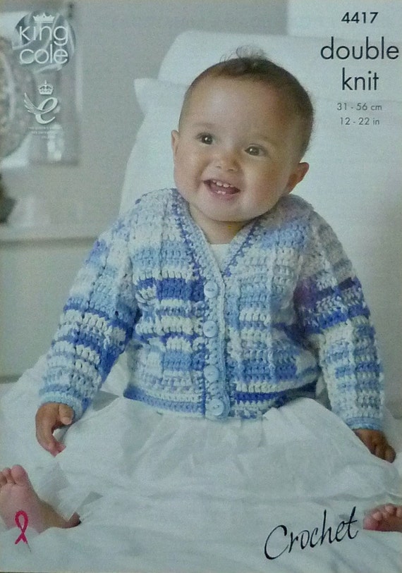 crochet pattern baby waistcoat Crochet Baby C4417 V Sleeve Crochet Pattern Babies Neck Long Pattern