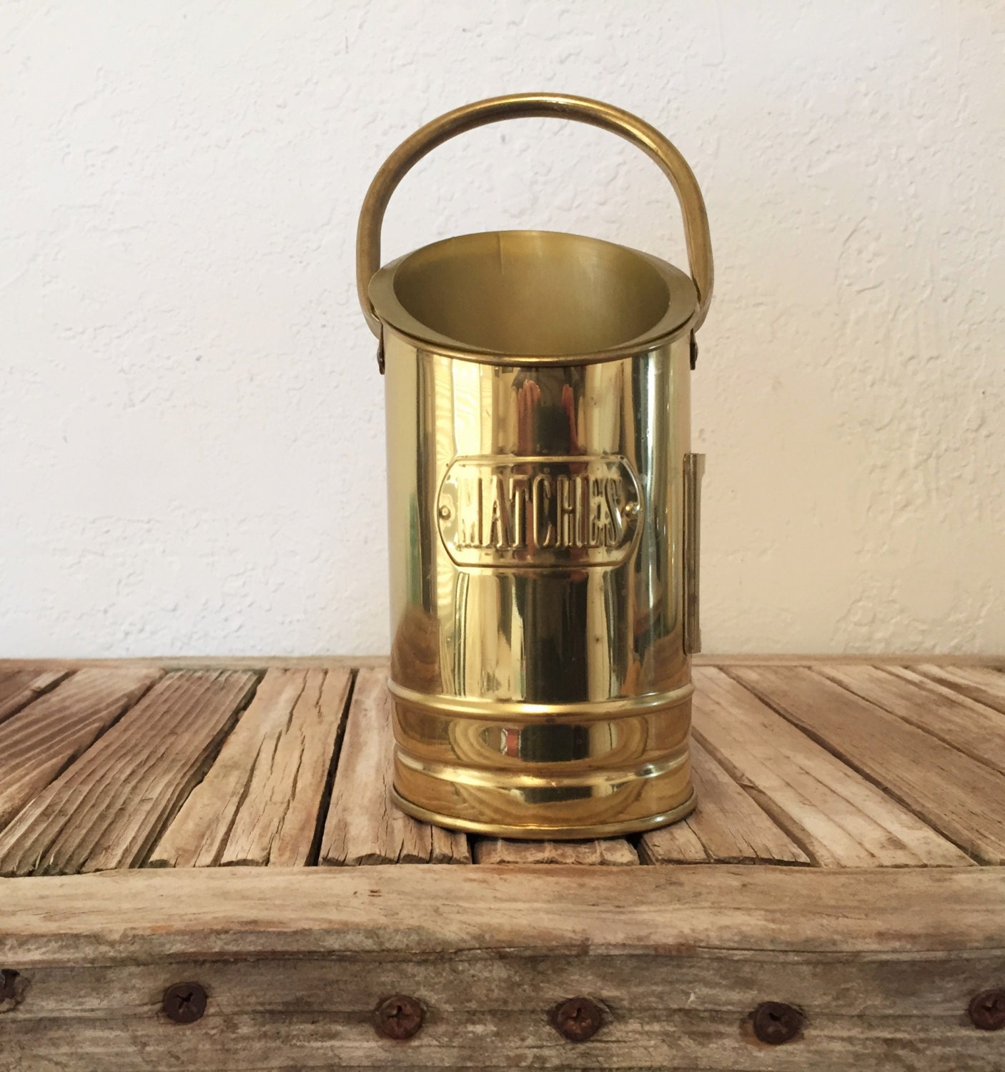Vintage Brass Match Holder