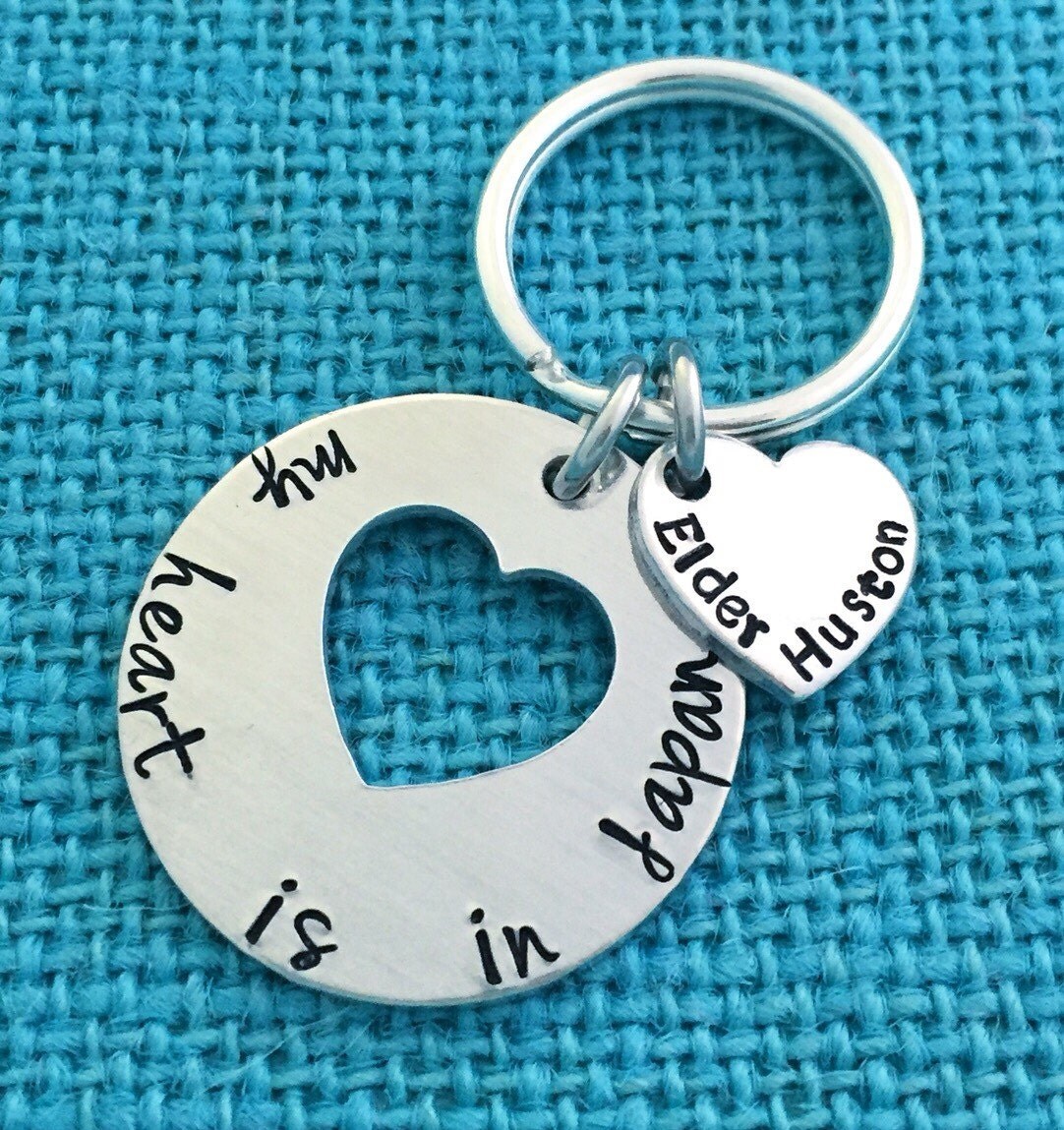 Missionary Keychain Hand stamped for LDS Missionaries