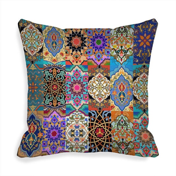 Decorative Throw Pillow Covers 18 x 18 inch Boho Kilim Pillow