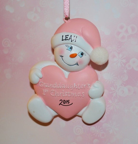 Personalized Granddaughter's First Christmas by confettigiftsbyg