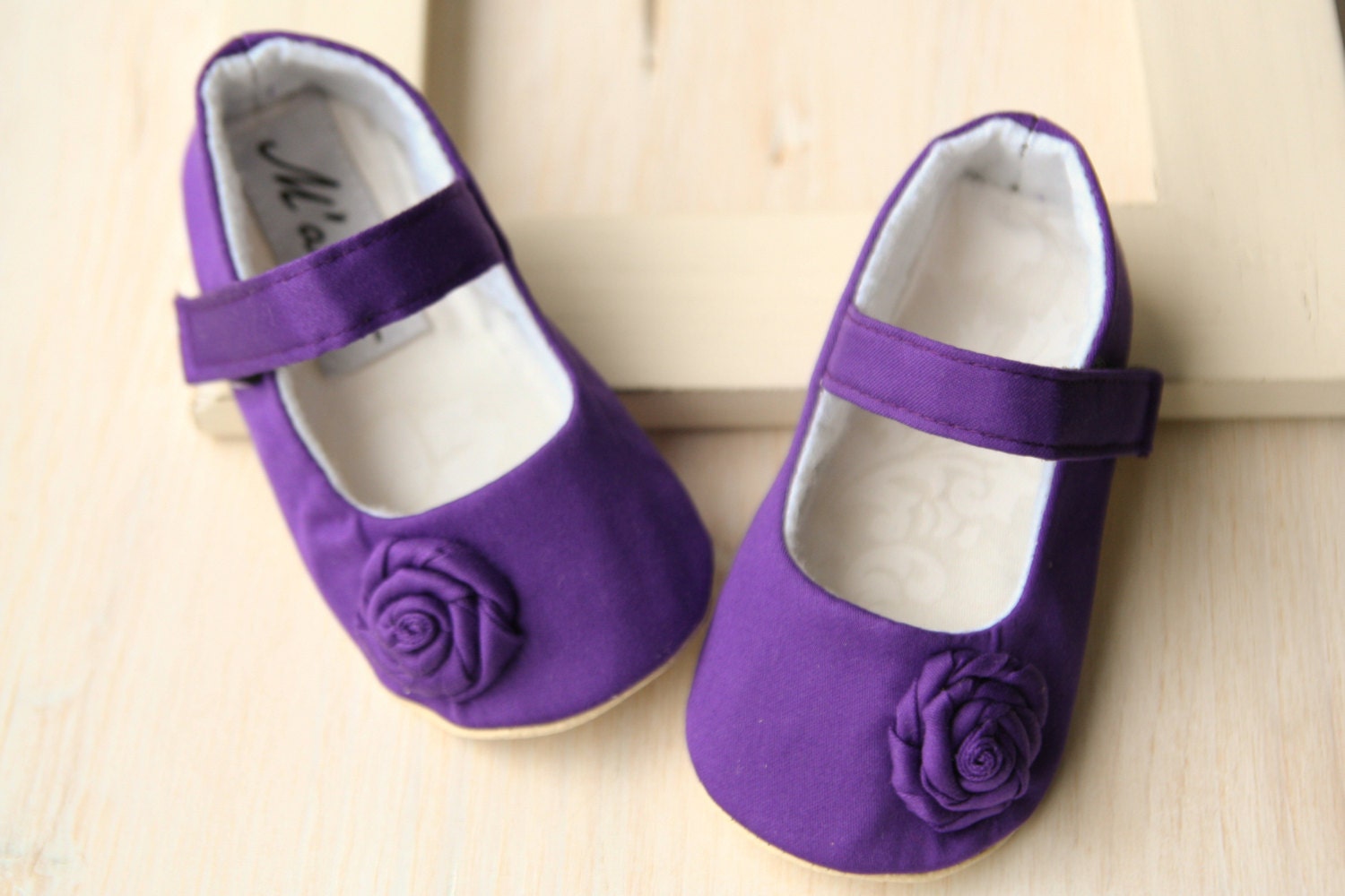 Purple baby girl shoes deep purple baby slippers crib shoes