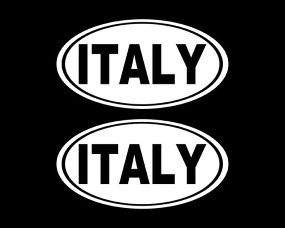 Oval Italy Decal Italy Sticker Italian by StickerAndDecalMafia