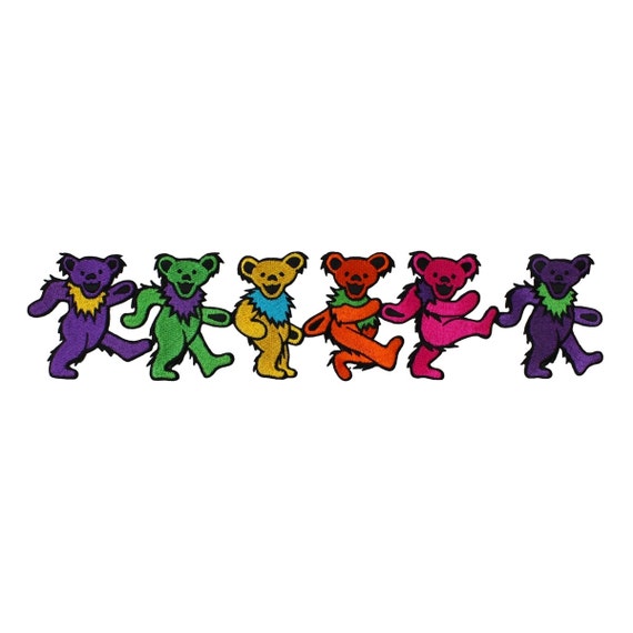 XLG Grateful Dead Rainbow Dancing Bears Classic Rock Band Iron