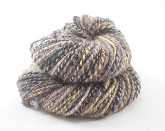 Handspun Yarn Shetland Brown and Yellow 124m